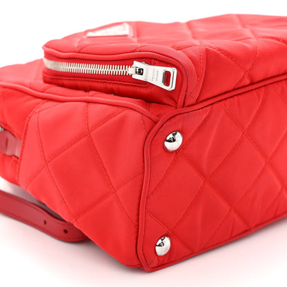Prada Nylon Tessuto Impuntu Quilted Backpack Rosso 8 of 9