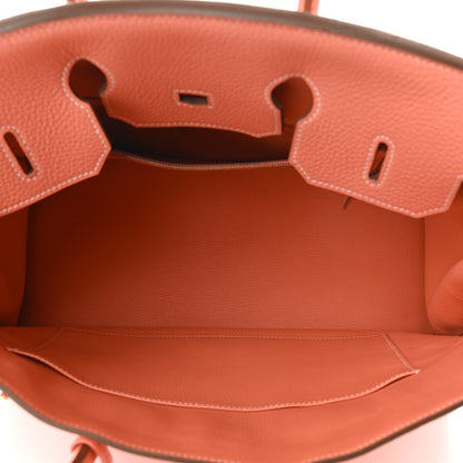 Hermes Taurillon Clemence Birkin 35 Crevette 5 of 14