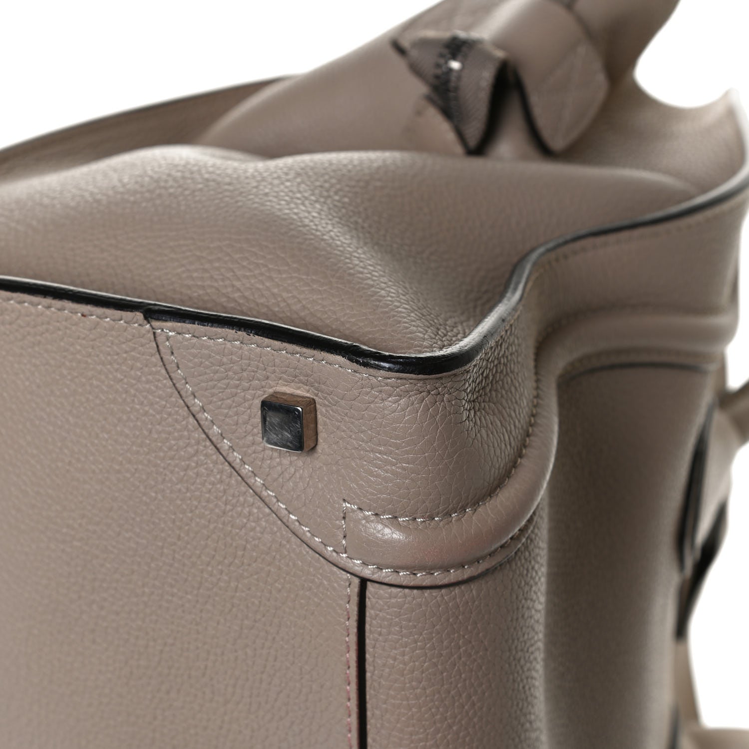 Celine Drummed Calfskin Mini Luggage Dune 13 of 14