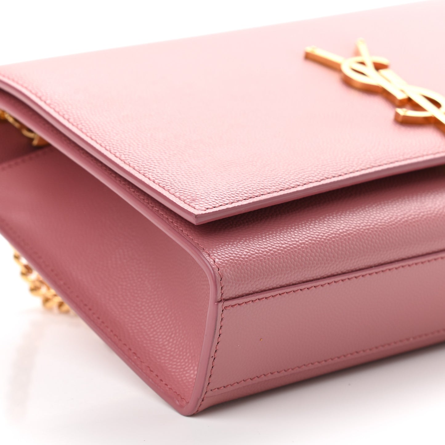 Grain De Poudre Medium Classic Monogram Kate Satchel Dark Rose