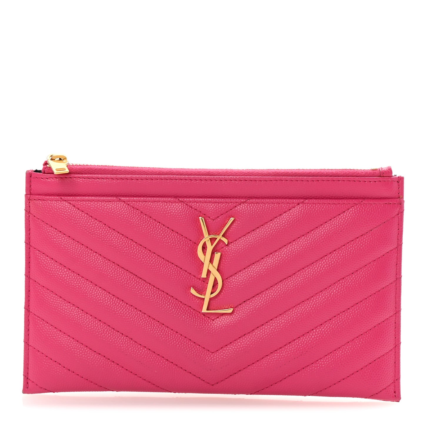 Grain De Poudre Chevron Monogram Bill Pouch Fresh Fuxia