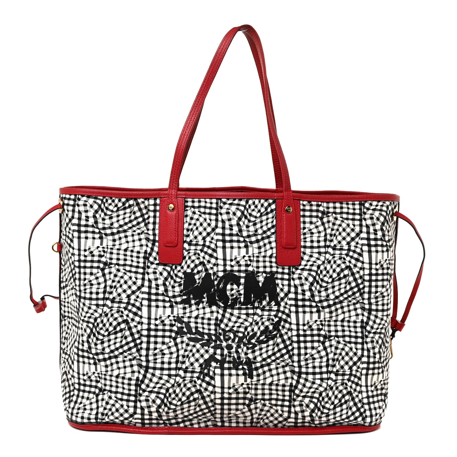 MCM Visetos Large Liz Reversible Shopper Tote Ruby Red 11 of 21