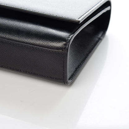 Saint Laurent Grain De Poudre Medium Classic Monogram Kate Satchel Black 6 of 11
