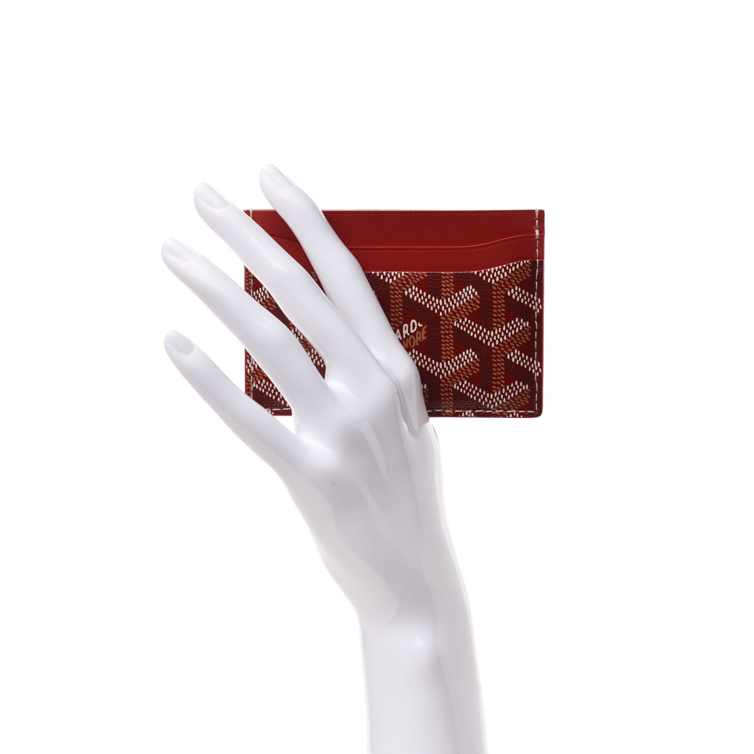 Goyard Goyardine Saint Sulpice Card Holder Red 2 of 6