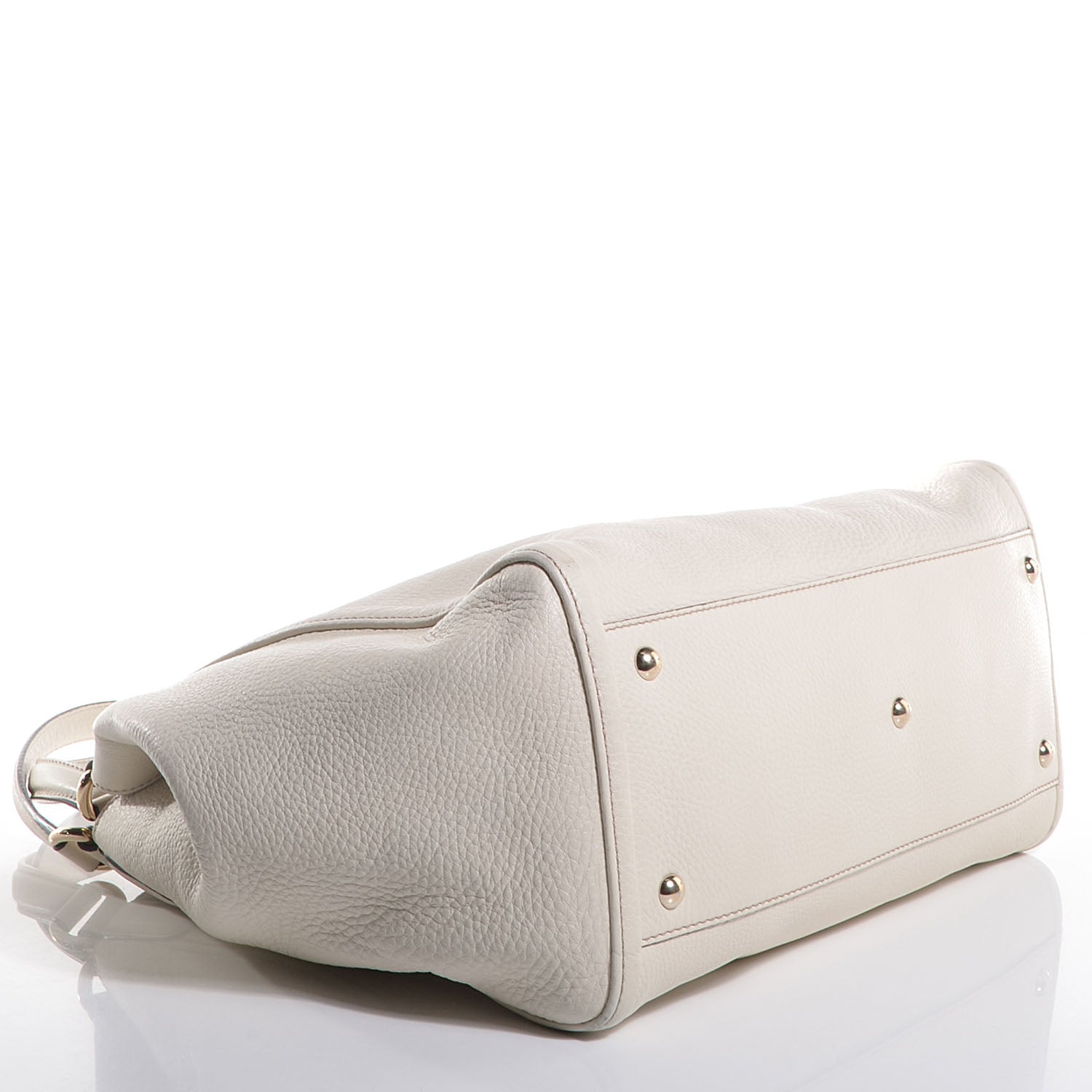 Gucci Pebbled Calfskin Medium Soho Shoulder Bag Off White 4 of 9