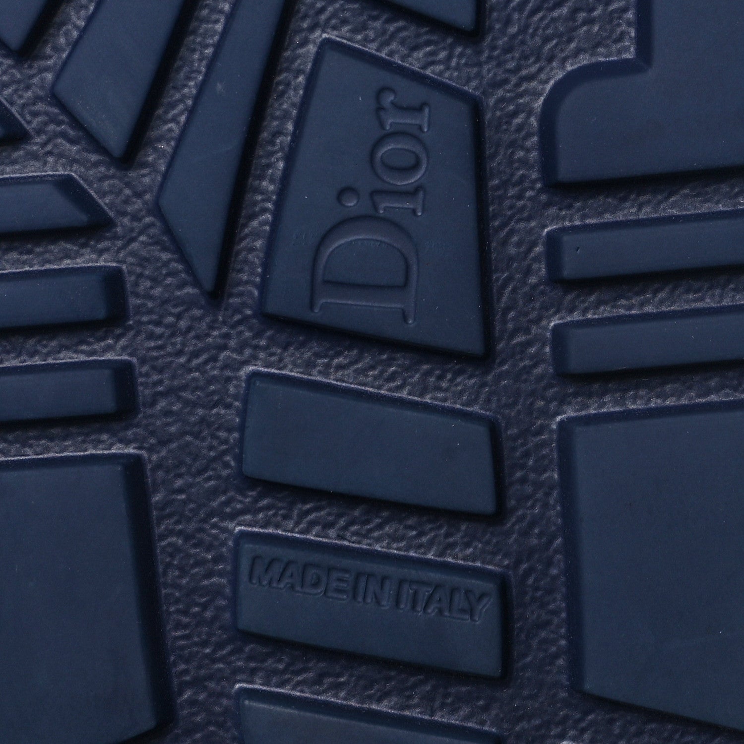Christian Dior Shearling Canvas Embroidered Dway 10mm Slide Sandals 37 Deep Blue Natural 7 of 8