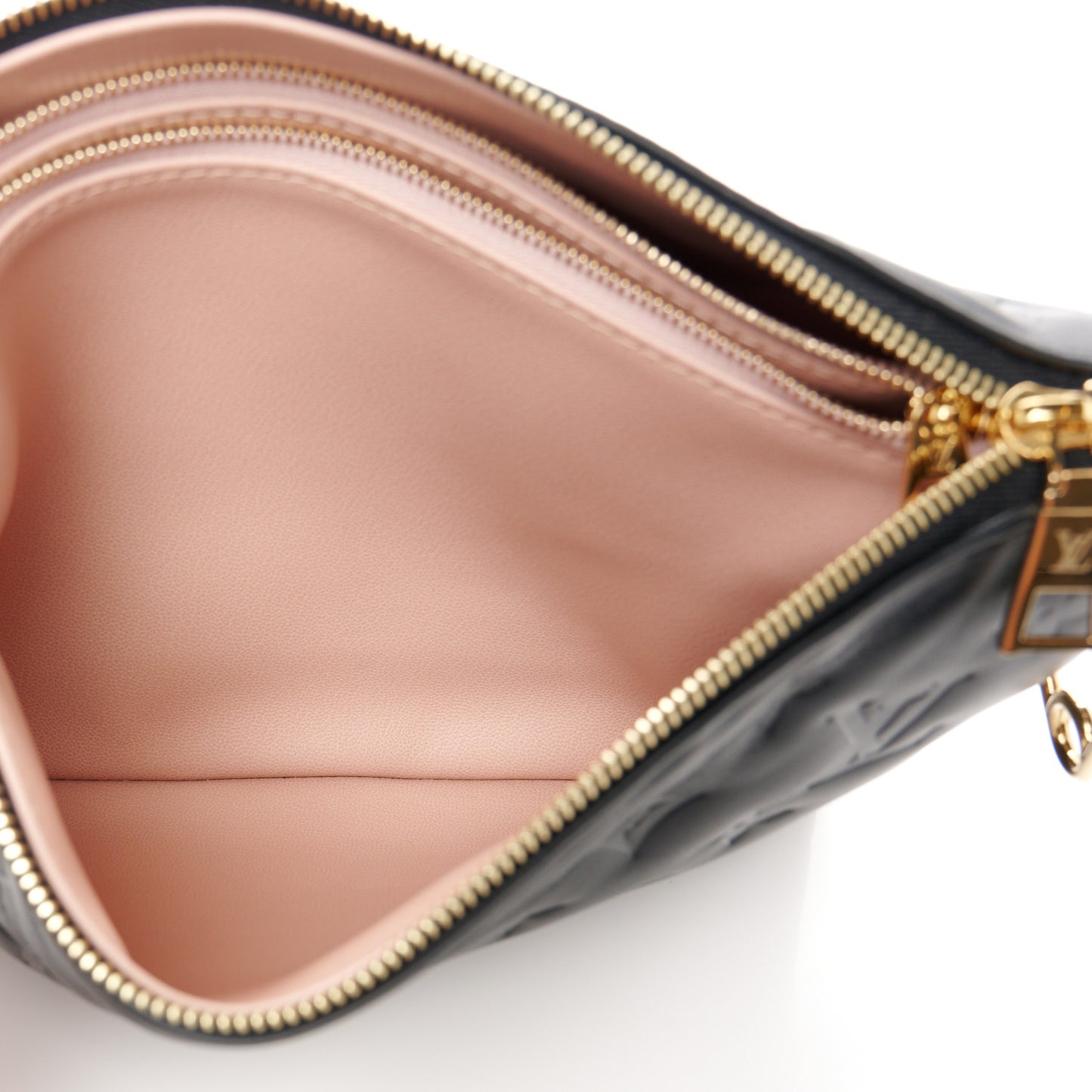 Lambskin Embossed Monogram Coussin PM Black