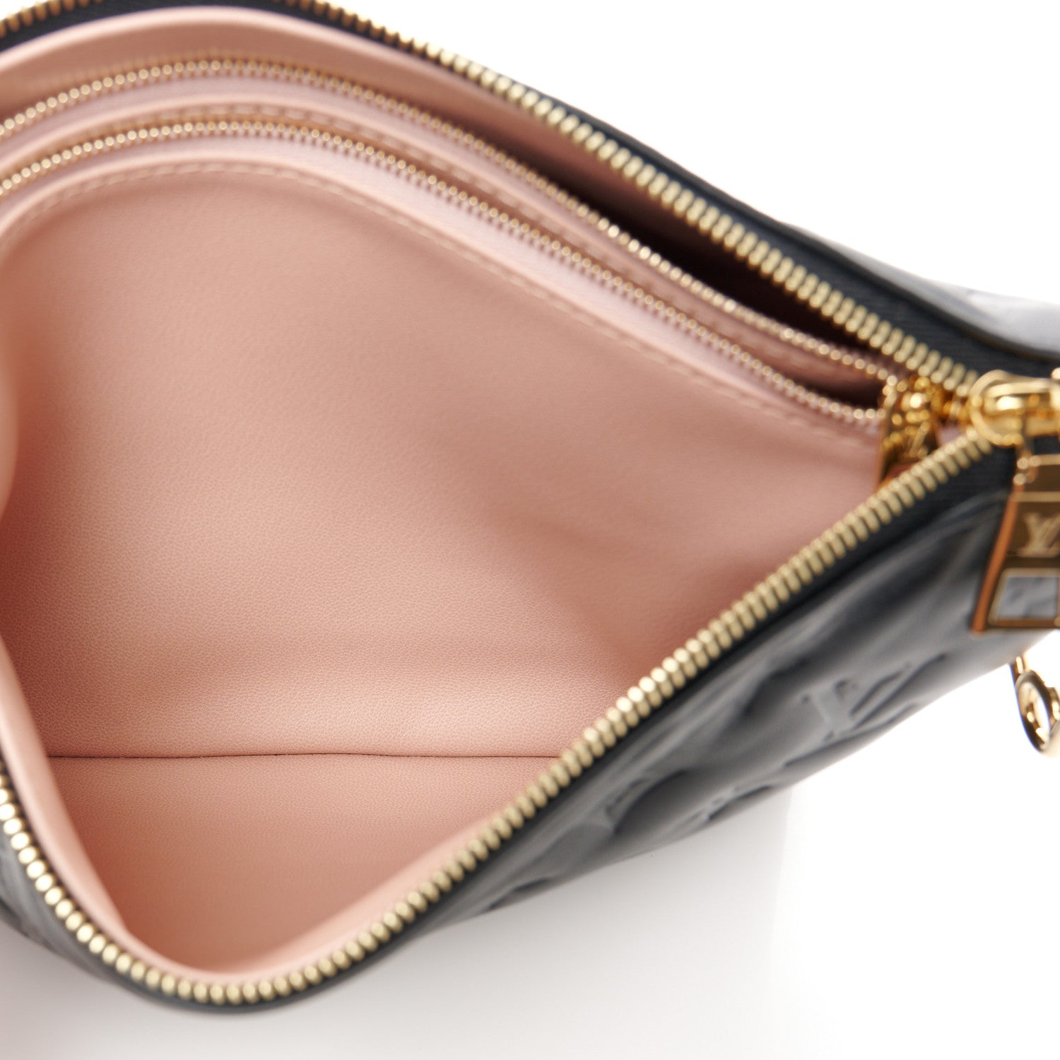 Louis Vuitton Lambskin Embossed Monogram Coussin PM Black 7 of 12