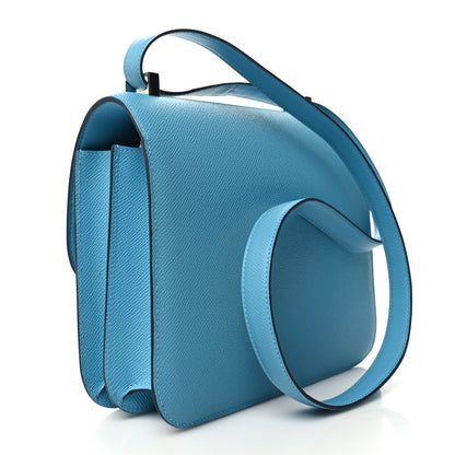 Hermes Epsom Enamel Constance 24 Bleu du Nord Rouge 3 of 12