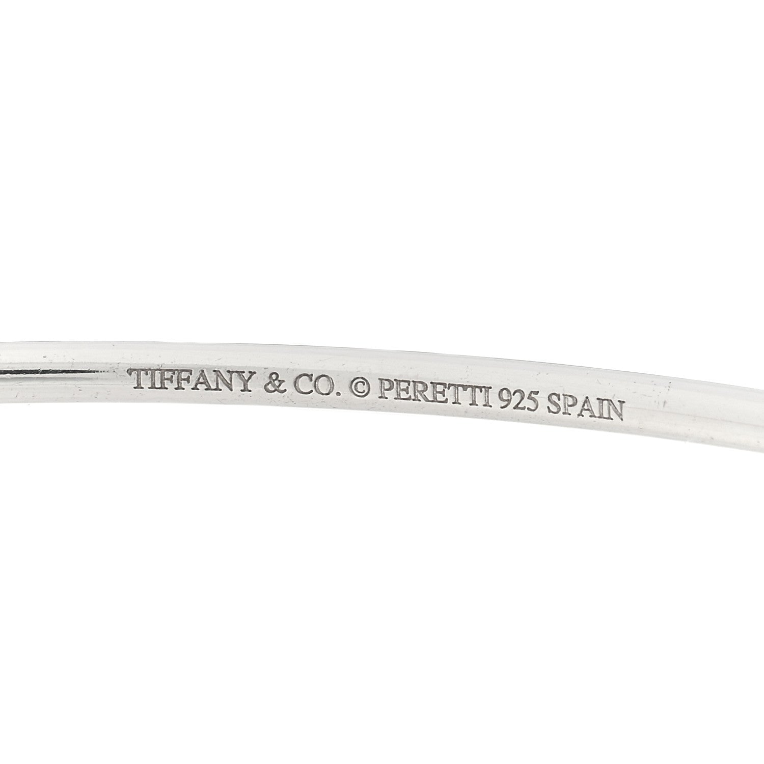 Tiffany Sterling Silver Elsa Peretti Teardrop Bangle Bracelet 3 of 3