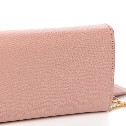 Prada Saffiano Metal Continental Flap Wallet Orchidea 9 of 10