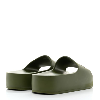 Balenciaga Rubber Womens Chunky Slide Sandals 38 Kaki 4 of 8