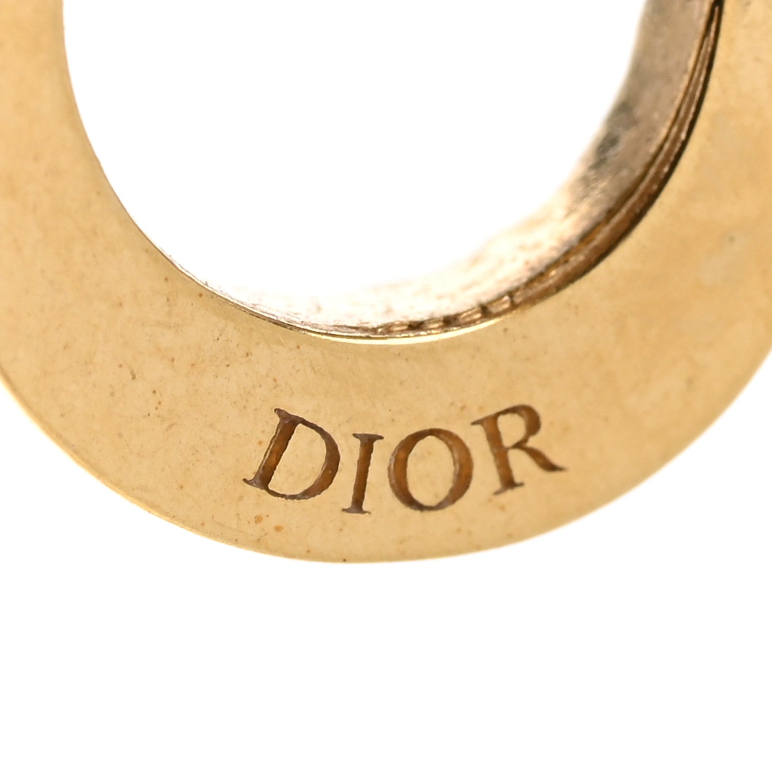 Christian Dior Crystal Petit CD Stud Earrings Gold 4 of 5