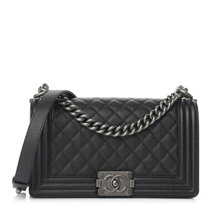 Chanel Caviar Quilted Medium Boy Flap Black 1 of 9