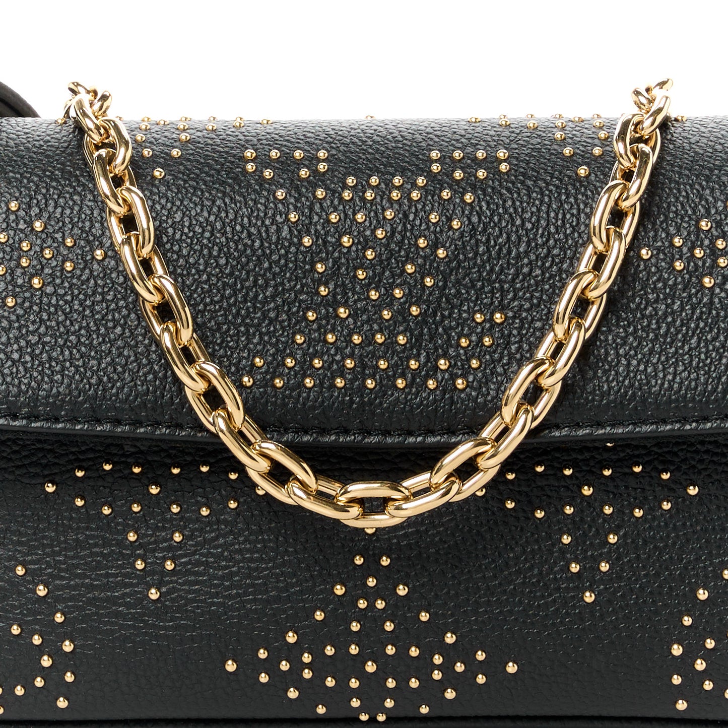 Empreinte Giant Studded Ivy Wallet On Chain Black