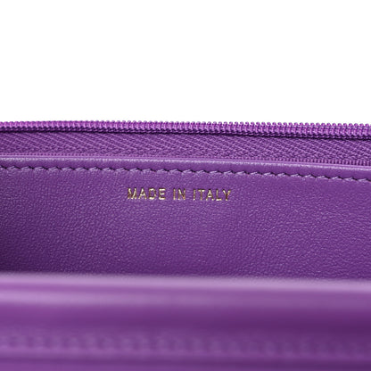 Chanel Lambskin Quilted Wallet On Chain WOC Purple 6 of 10