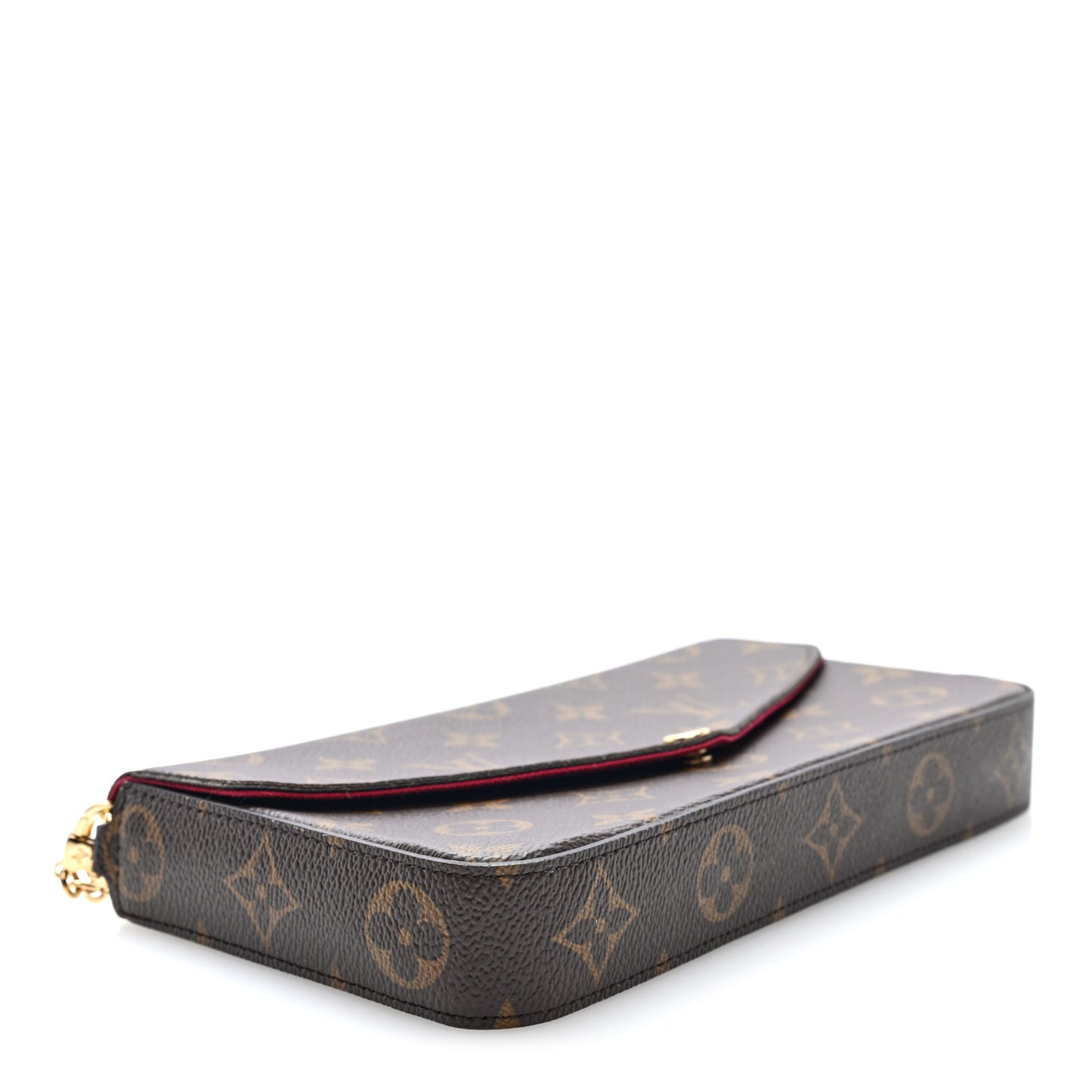 Monogram Pochette Felicie Chain Wallet Fuchsia