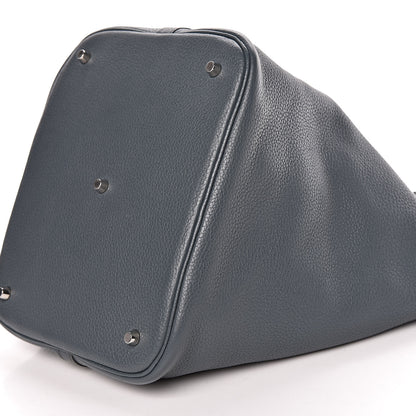 Hermes Taurillon Clemence Picotin Lock 26 GM Bleu Orage 14 of 14