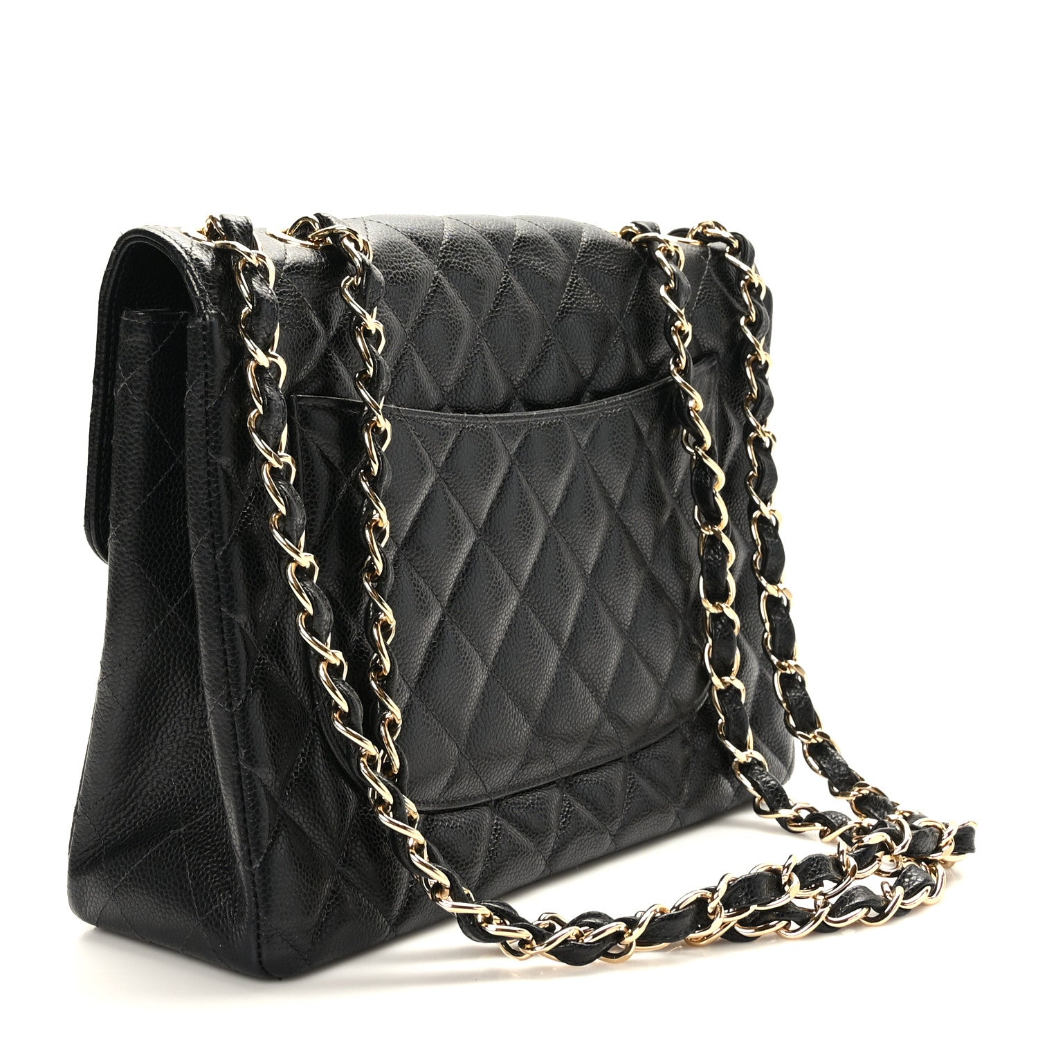 Chanel Caviar Jumbo Single Flap Black 3 of 9