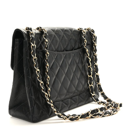 Chanel Caviar Jumbo Single Flap Black 3 of 9