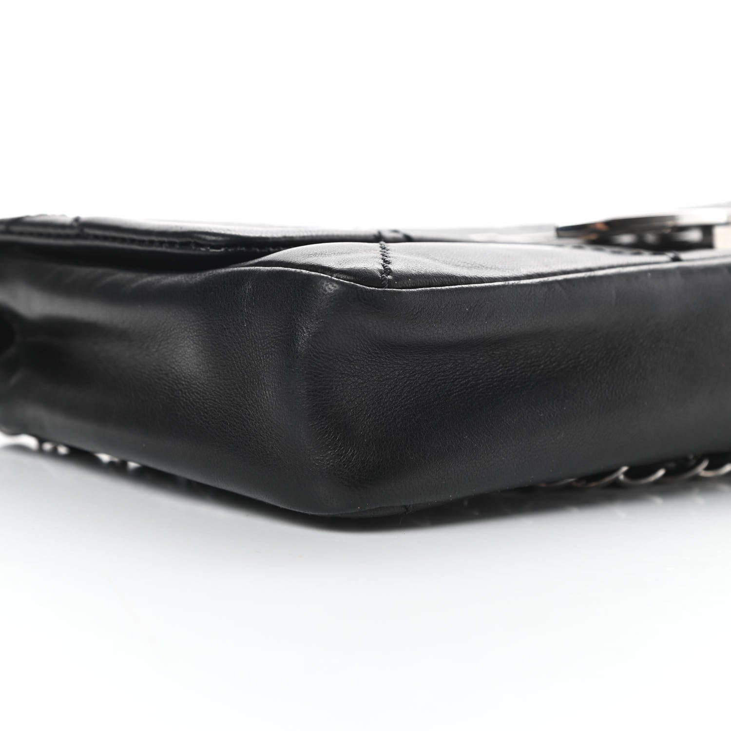 Chanel Lambskin Diamond Stitched CC East West Flap Black 10 of 16