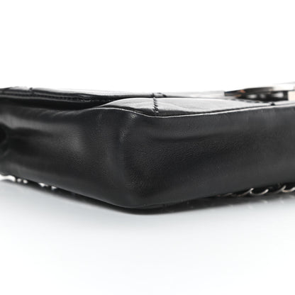 Chanel Lambskin Diamond Stitched CC East West Flap Black 10 of 16
