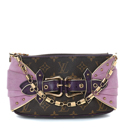 Louis Vuitton Monogram Suede Ostrich Les Extraordinaires Pochette 1 of 9