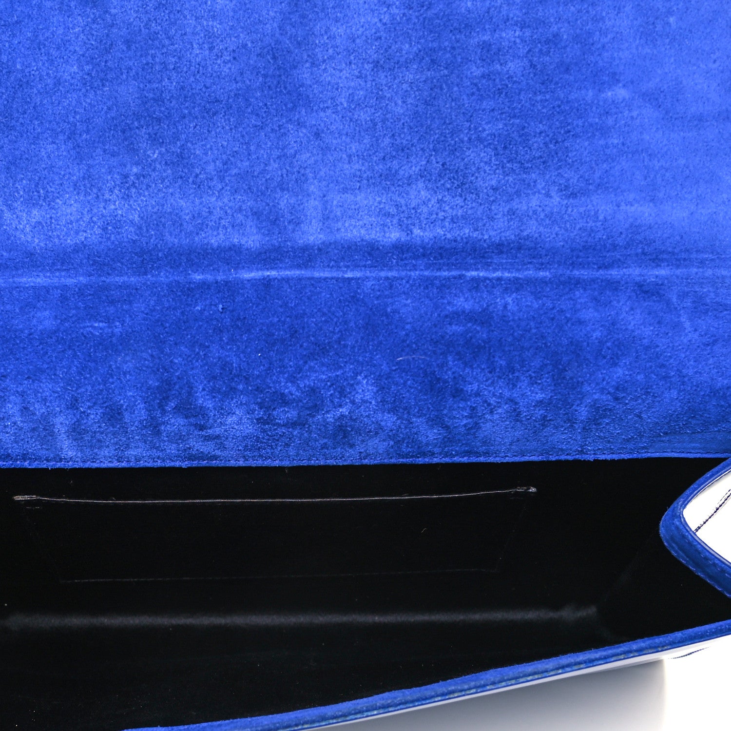 Saint Laurent Patent Calfskin Monogram Large Belle De Jour Clutch Royal Blue 5 of 8