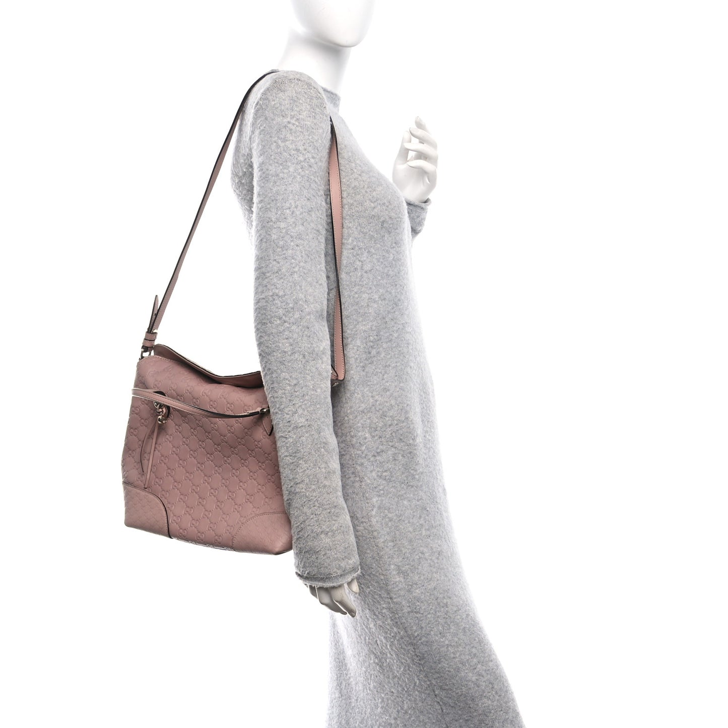 Guccissima Medium Bree Foldover Tote Soft Pink