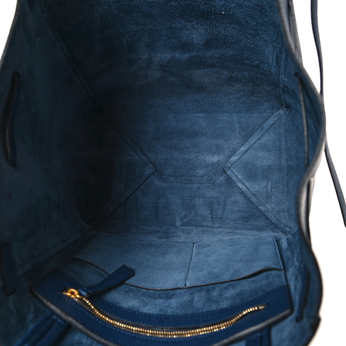 Soft Grained Calfskin Small Belt Cabas Phantom Dark Blue