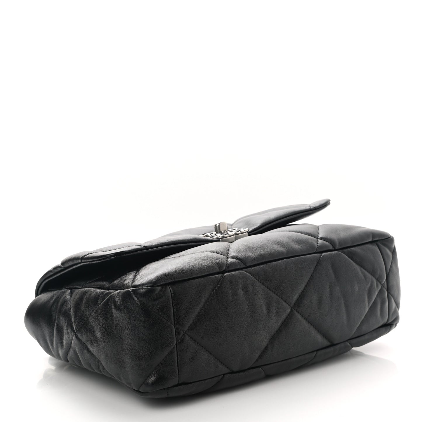 Lambskin Quilted Large Chanel 19 Flap Black