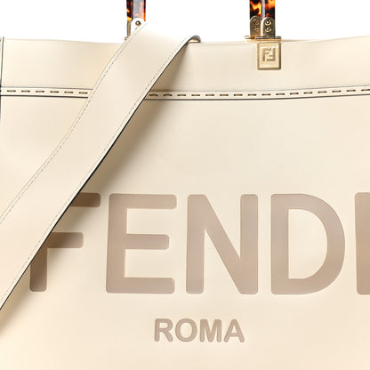 Fendi Vitello King Plexiglass Medium Fendi Sunshine Shopper Tote White Ice 7 of 9