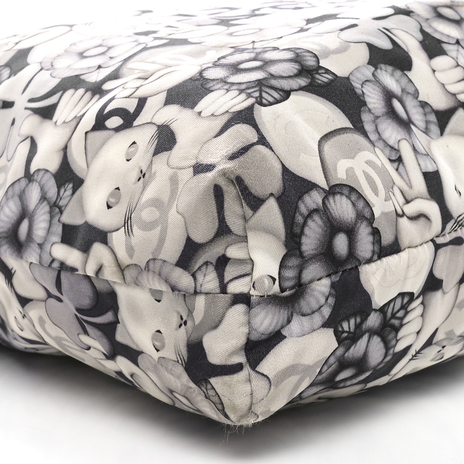 Chanel Nylon Cat Emoticon Tote Navy Silver 10 of 12