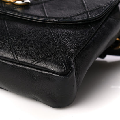 Chanel Lambskin Diamond Stitched Flap Waist Belt Bag 75 30 Black 11 of 18