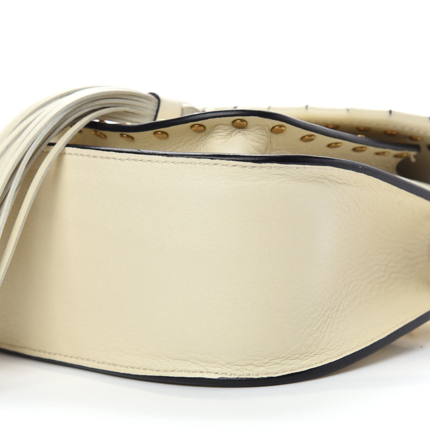 Calfskin Studded Mini Hudson Shoulder Bag Abstract White