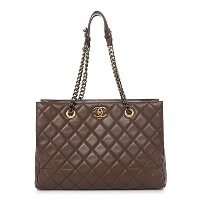 Chanel Calfskin Quilted Perfect Edge Tote Brown 1 of 23