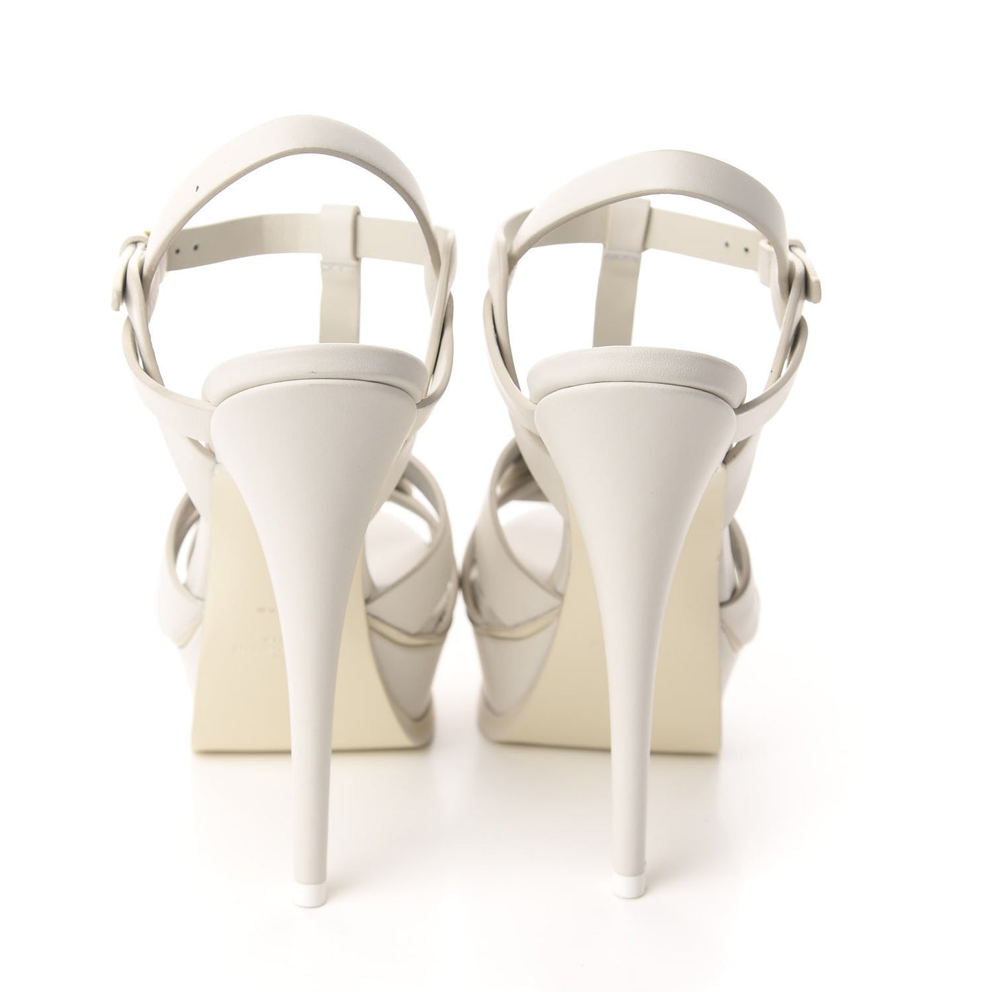 Calfskin Tribute 105 Platform Sandals 36 Porcellana