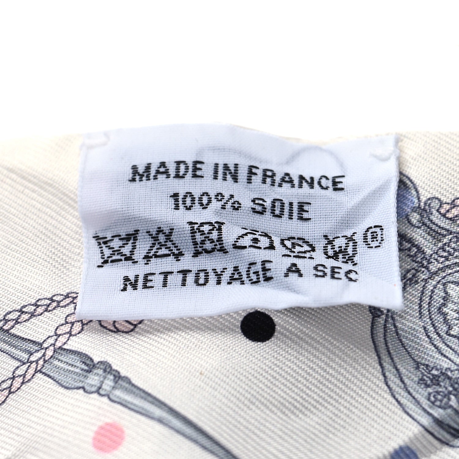 Hermes Silk Les Cles A Pois Twilly White Gris Acier 4 of 4