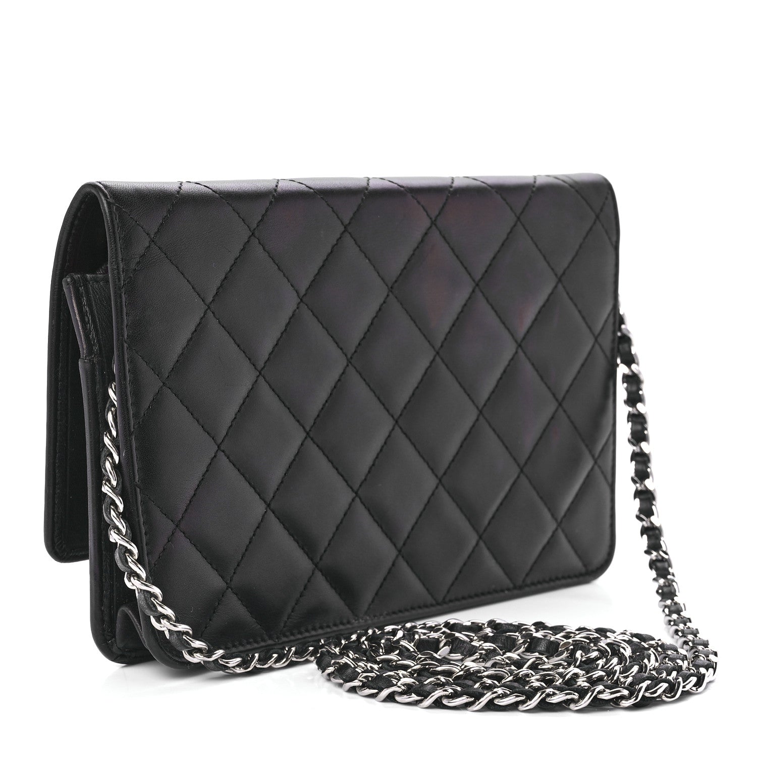 Chanel Calfskin Quilted Cambon Wallet On Chain WOC Black 3 of 11