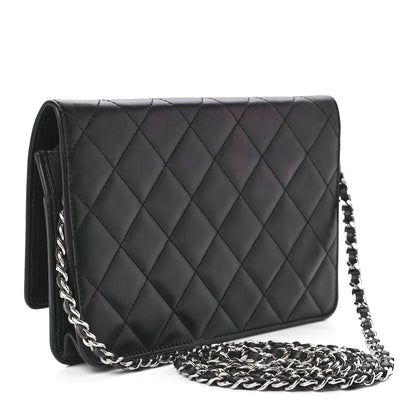 Chanel Calfskin Quilted Cambon Wallet On Chain WOC Black 3 of 11