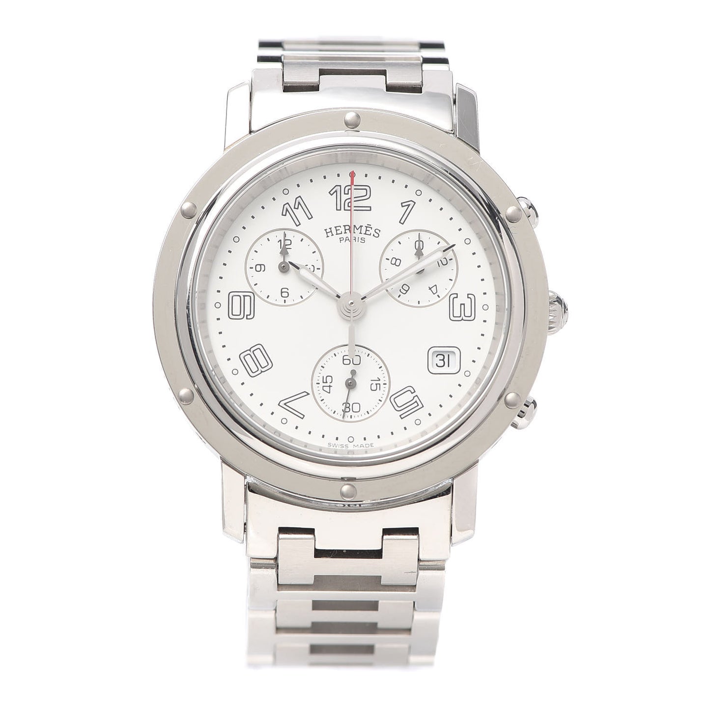 Stainless Steel 38mm Clipper Chronograph Quartz Watch