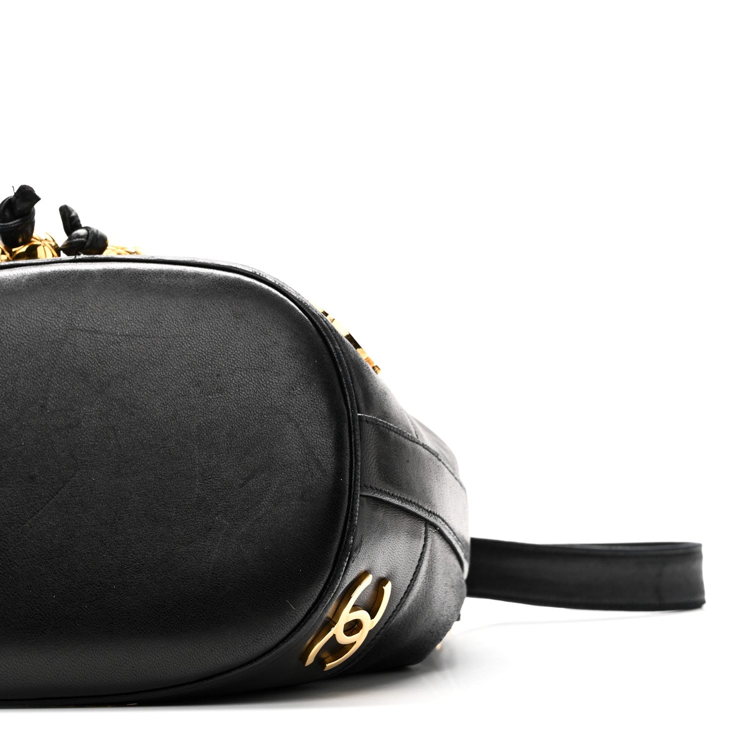 Chanel Lambskin CC Drawstring Shoulder Bag Black 11 of 11