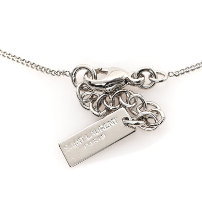 Saint Laurent Brass Monogram Charm Bracelet Silver 4 of 4