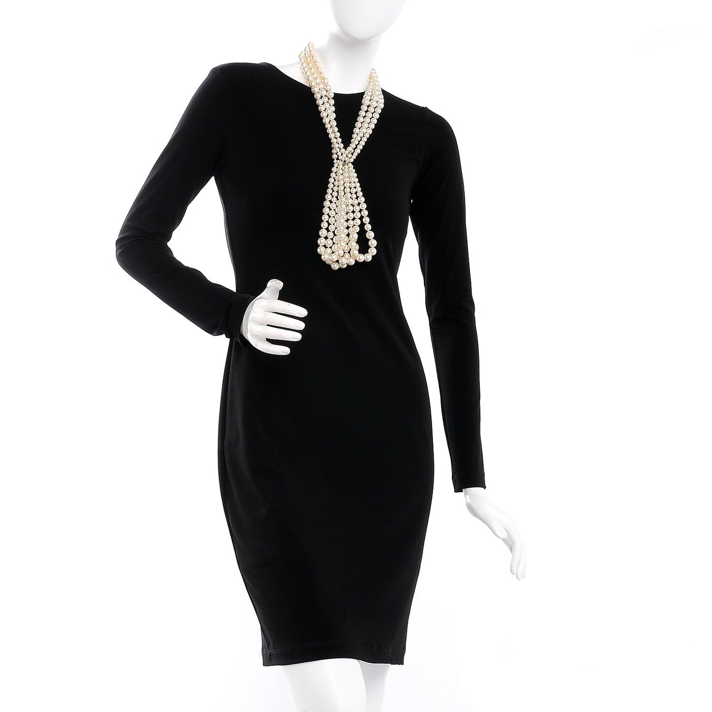 Pearl Multi Strand CC Necklace Gold