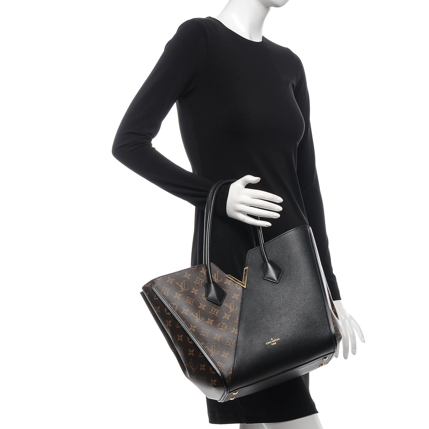 Calfskin Monogram Kimono Tote Black