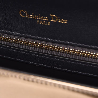 Christian Dior Metallic Patent Micro-Cannage Medium Diorama Flap Bag Gold 7 of 7