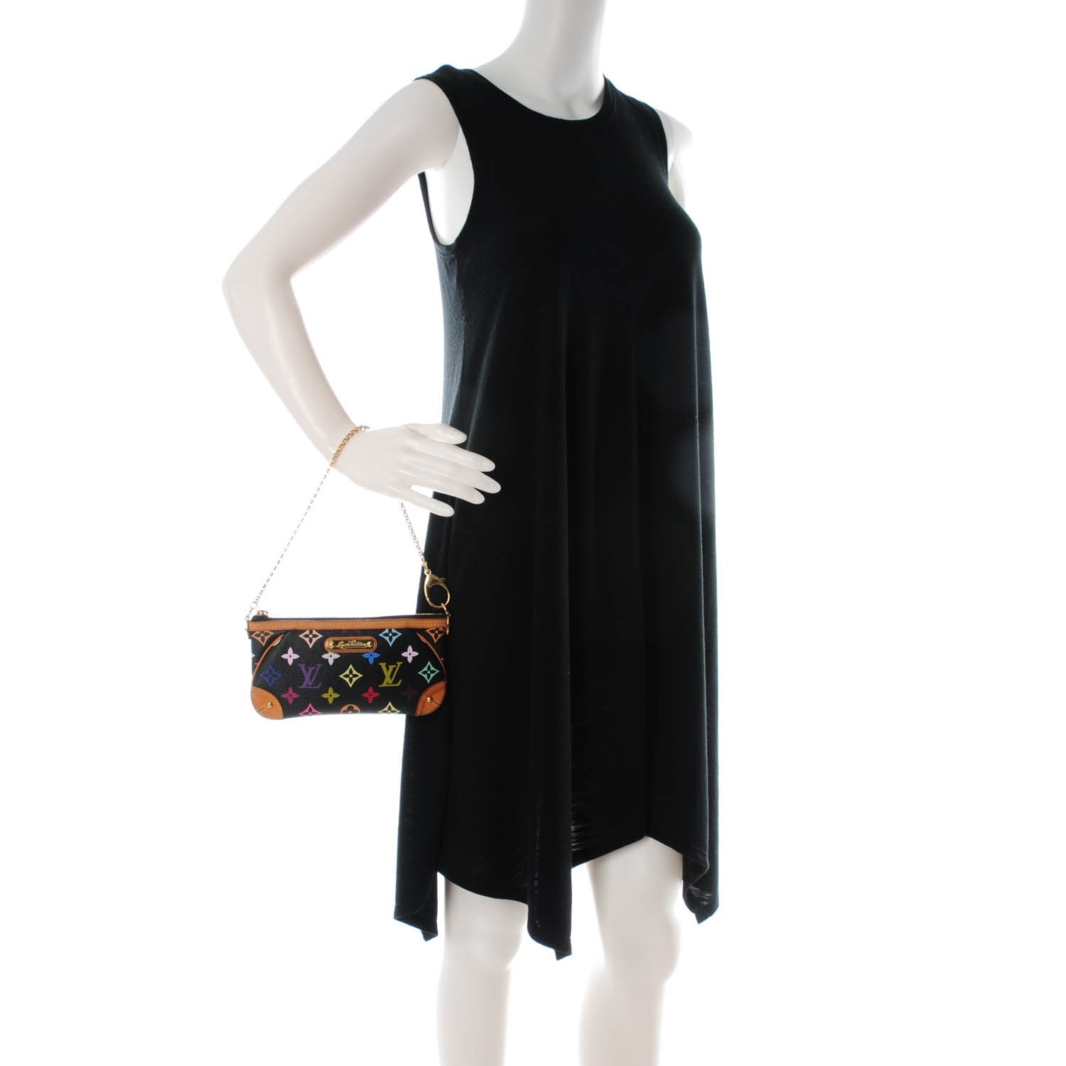 Louis Vuitton Monogram Multicolor Pochette Milla MM Black 2 of 9