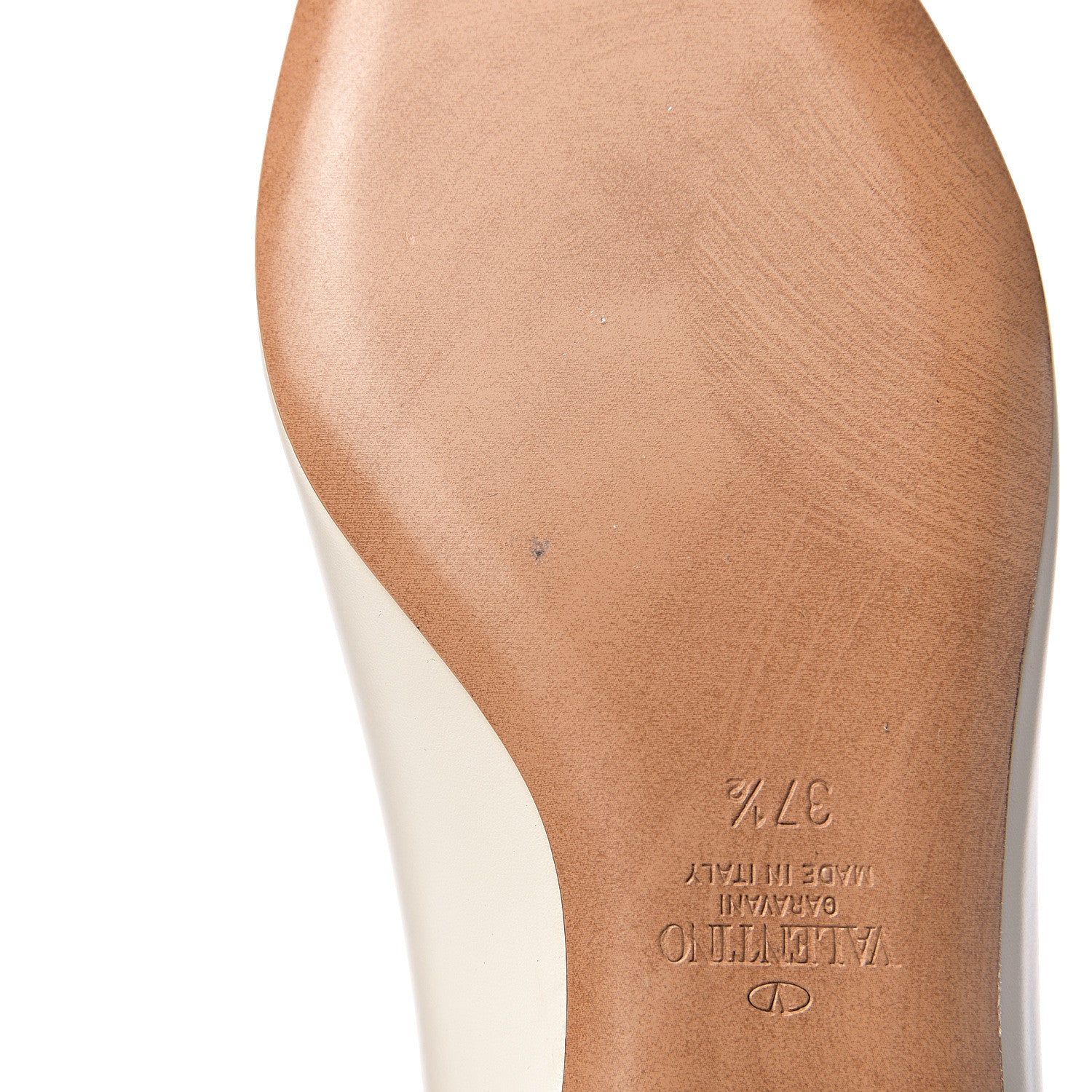 Valentino Garavani Nappa Vlogo Flats 37.5 Light Ivory 9 of 10