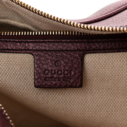 Gucci Metallic Cellarius Calfskin Medium Soho Bowler Classic Burgundy 6 of 10