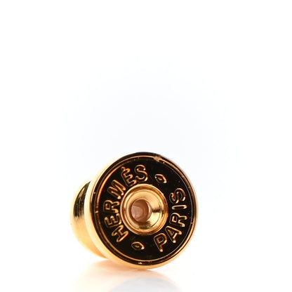 Hermes Gold Lacquered Pop H Earrings White 4 of 4
